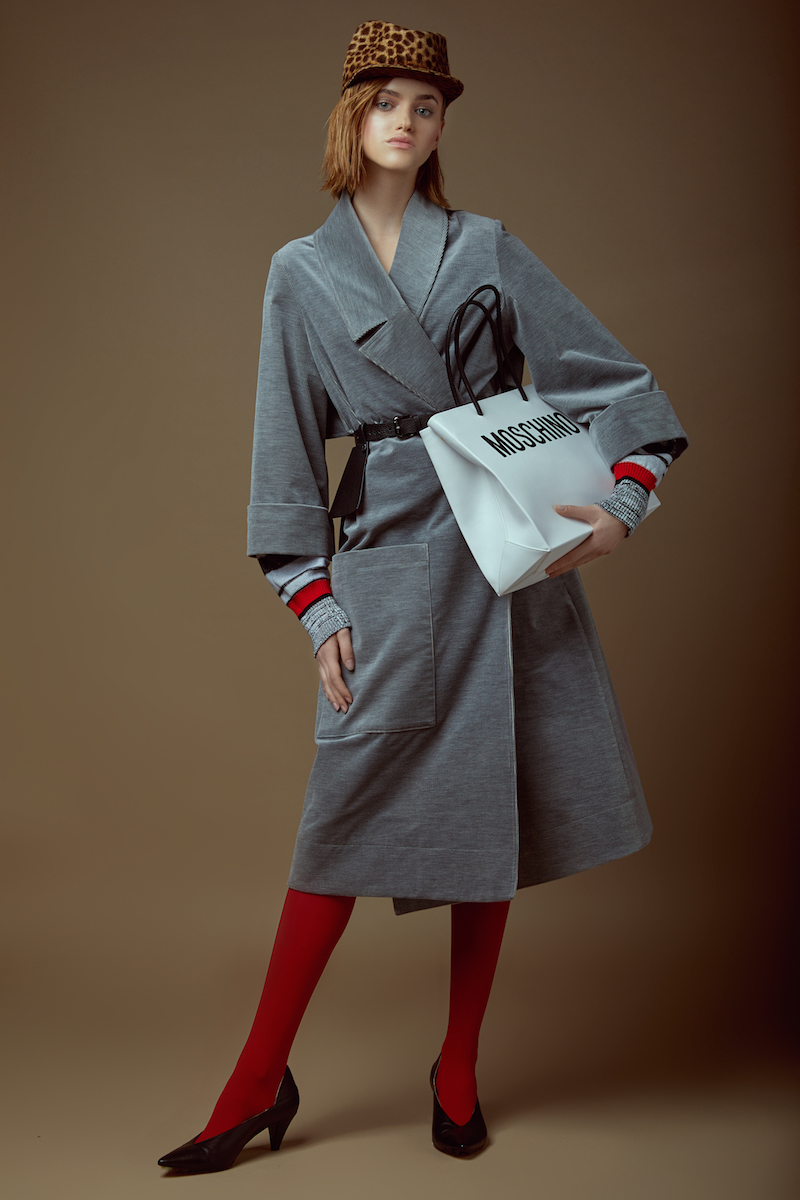 Пальто — Bobkova, кепка — Gladys Tamez, колготы — Calzedonia, сумка — Moschino, туфли-лодочки — Bevza, пояс — Monochrome 