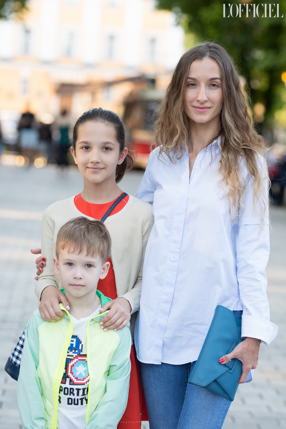 Мария Чумаченко с детьми 