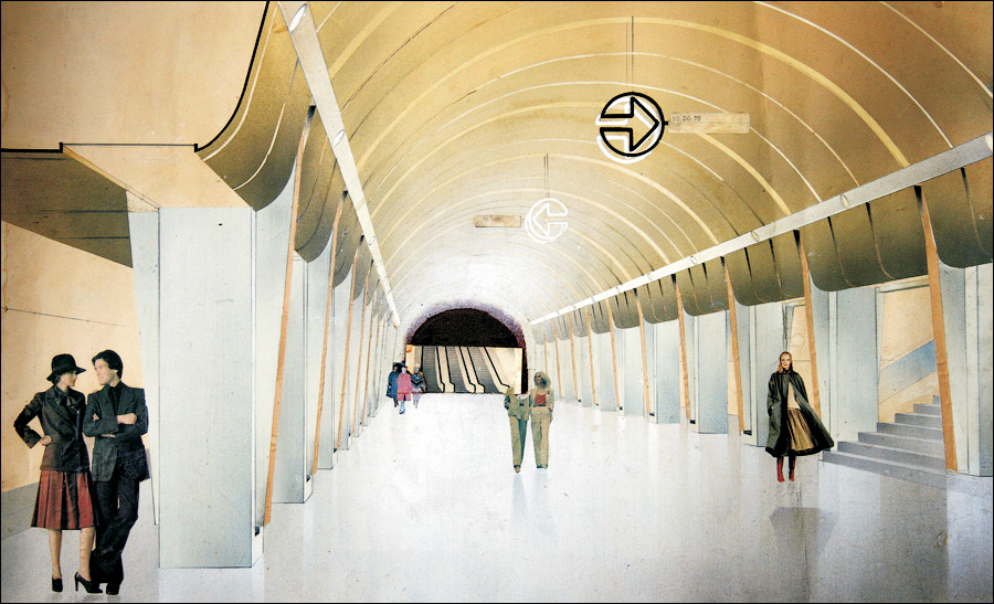 Эскиз станции метро «Золотые ворота»