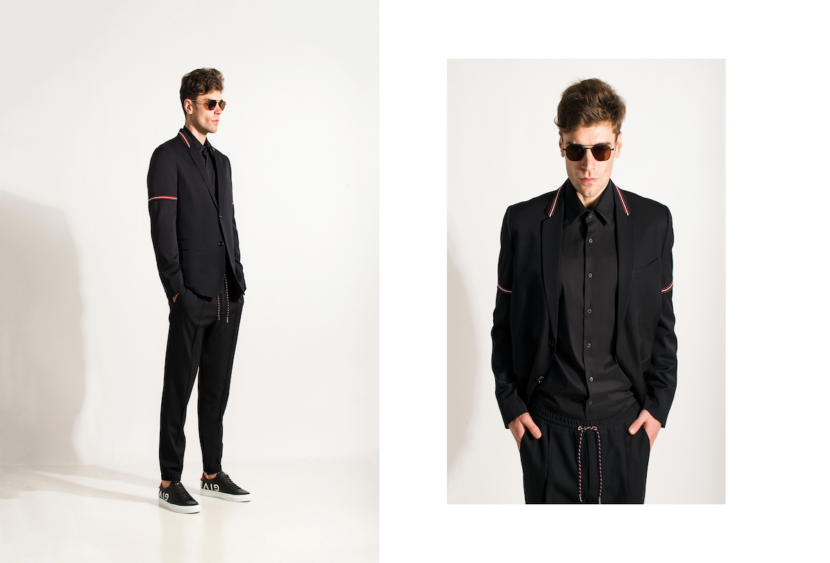 Костюм и сорочка – Dior, кеды Givenchy, очки Thom Browne  