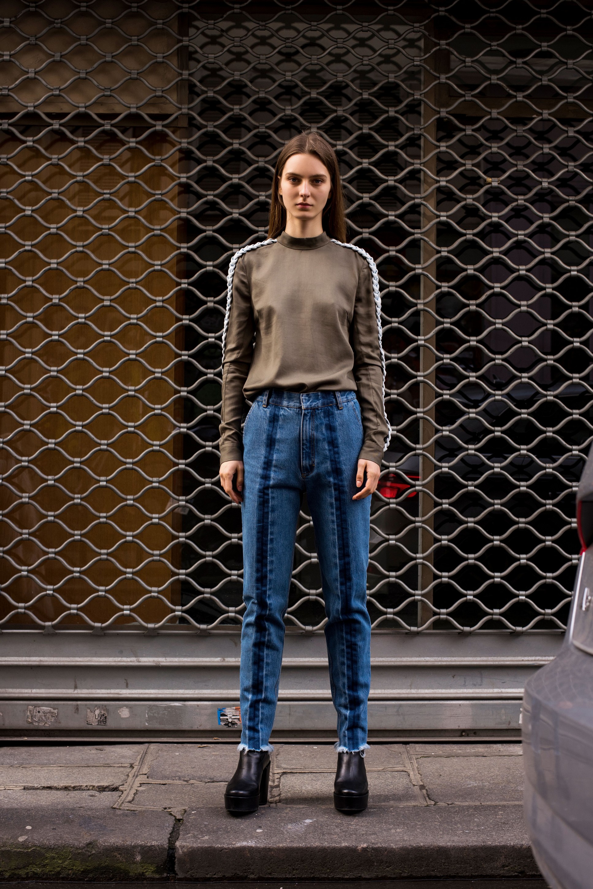 лузка с косичками из винтажного денима и новая версия Moms jeans