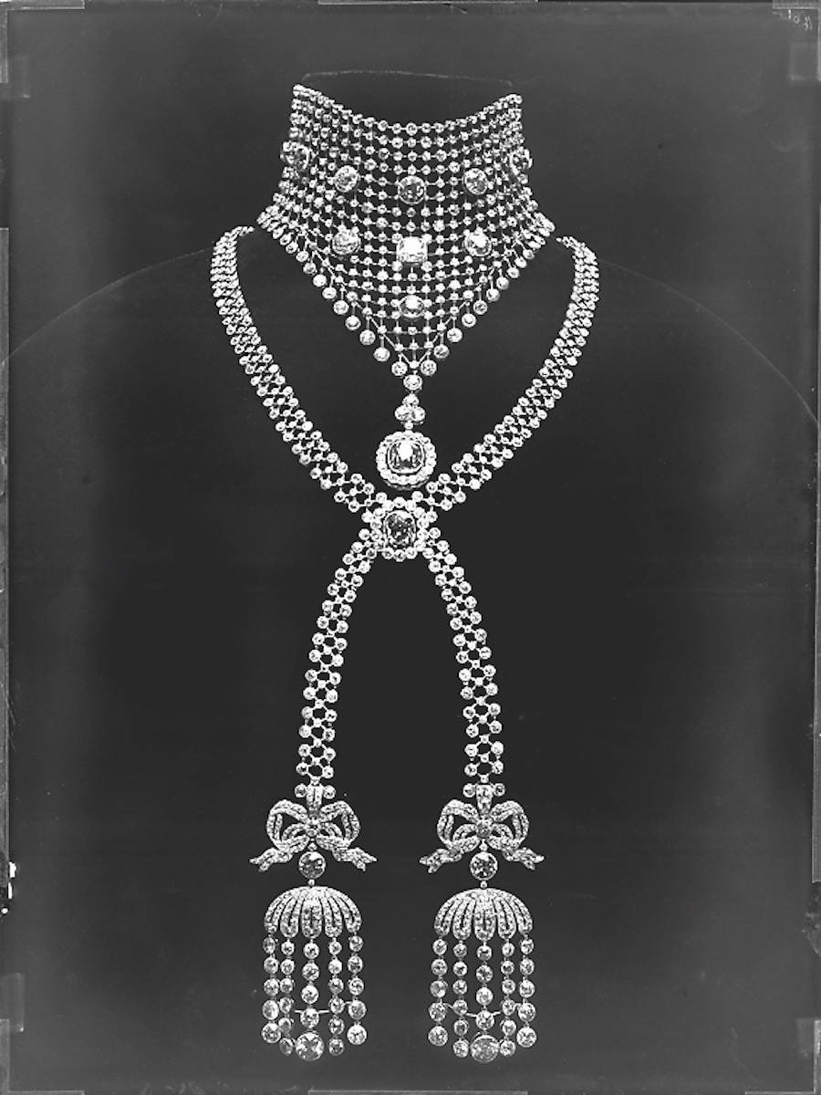 Платиновое колье Résille с бриллиантами, Cartier, 1903