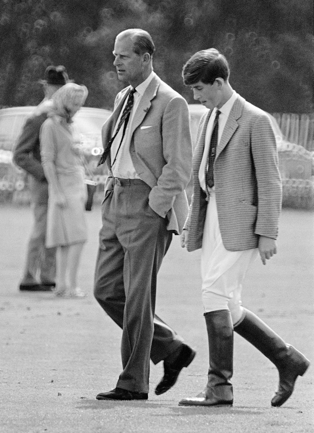 Принц Чарльз со своим отцом принцем Филиппом, 1965 год