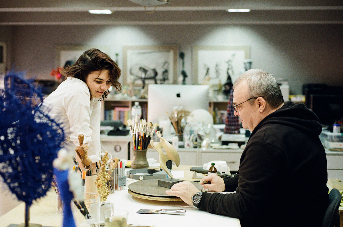 Михаил и Маша Рева в мастерской