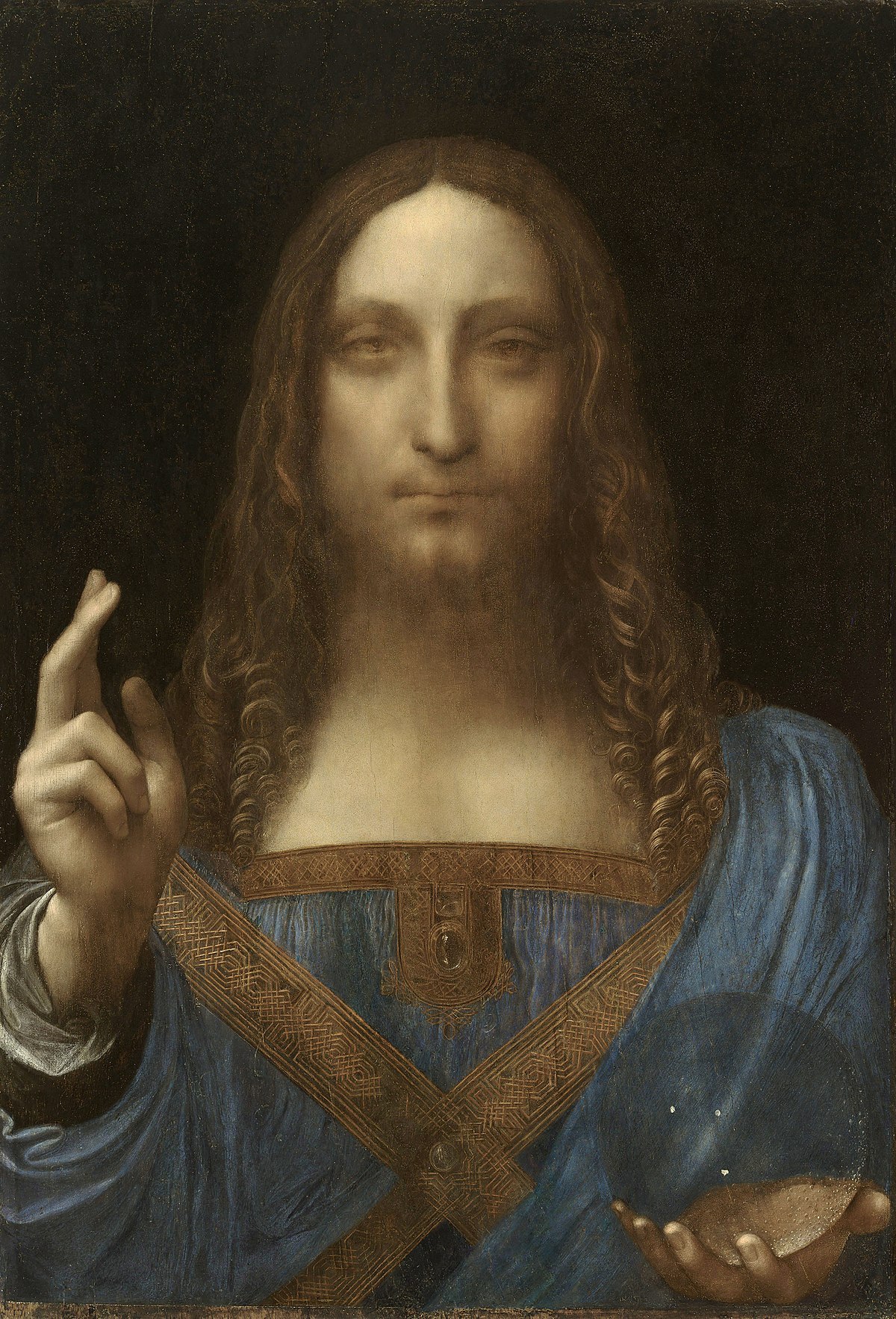 Леонардо да Винчи, «Спаситель мира», около 1499 года 