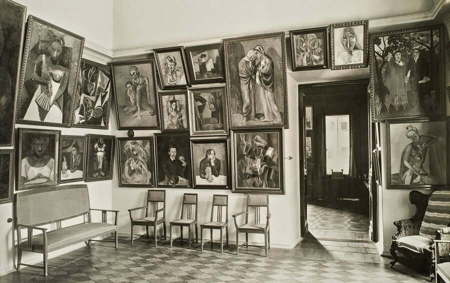 Кабинет Пикассо в особняке Щукина, 1914 год
