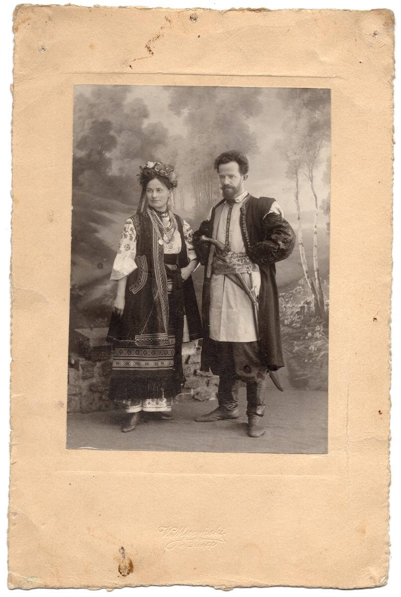 Весільна фотозйомка Олександра та Маргарити Мурашків, 1909 рік