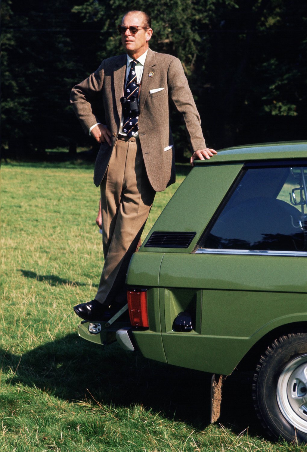 Принц Філіп, герцог Единбурзький, на своєму автомобілі Range Rover на Королівському віндзорському кінному шоу