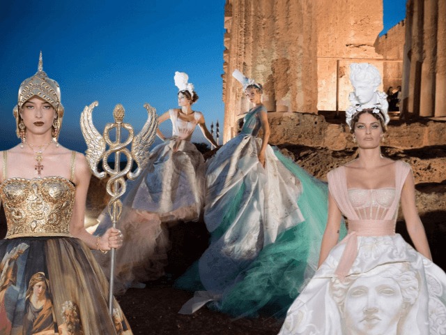 Боги Олимпа: Dolce & Gabbana провели кутюрный показ Alta Moda в Долине храмов