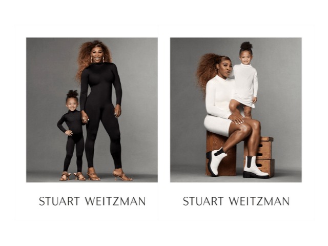 Серена Уильямс вместе с дочерью снялись в рекламе обуви Stuart Weitzman