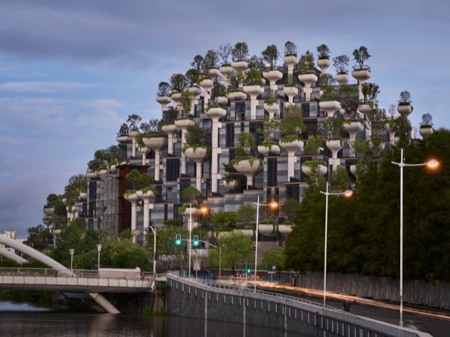 В Шанхае построят дом с тысячей деревьев на крыше