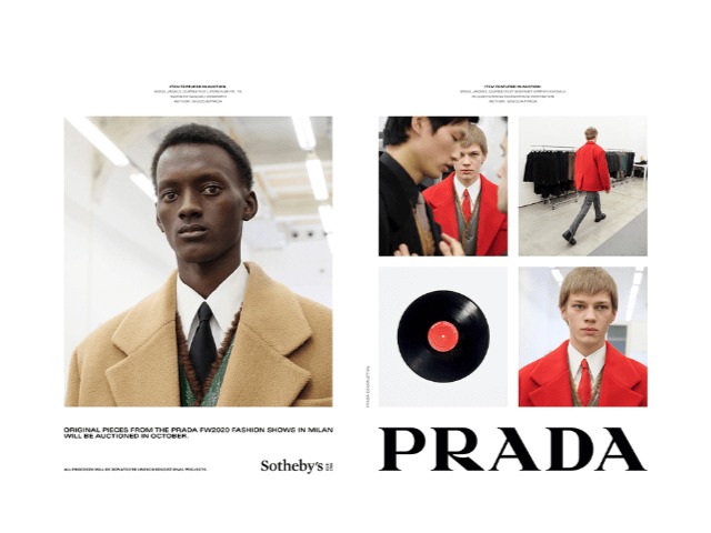 Prada создали благотворительную рекламную кампанию совместно с Sotheby's