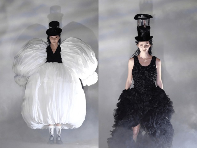 Монохромная безмятежность: Comme des Garçons представили коллекцию черно-белых нарядов
