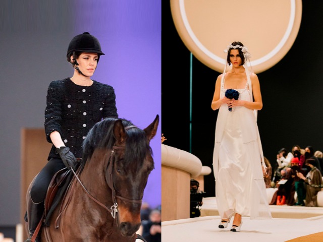 Неделя Haute Couture: Показ Сhanel открыла Шарлотта Казираги верхом на лошади 