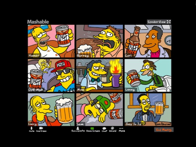 Аниматоры "Симпсонов" создали фоны для Zoom-звонков
