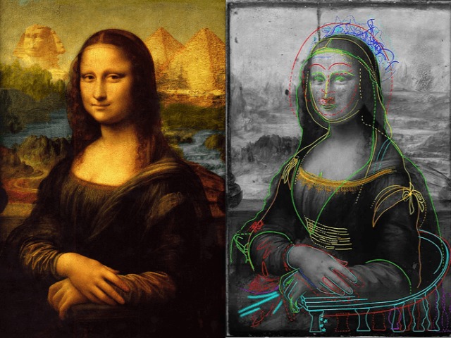 Ученый нашел скрытый рисунок под картиной "Мона Лиза" Леонардо да Винчи