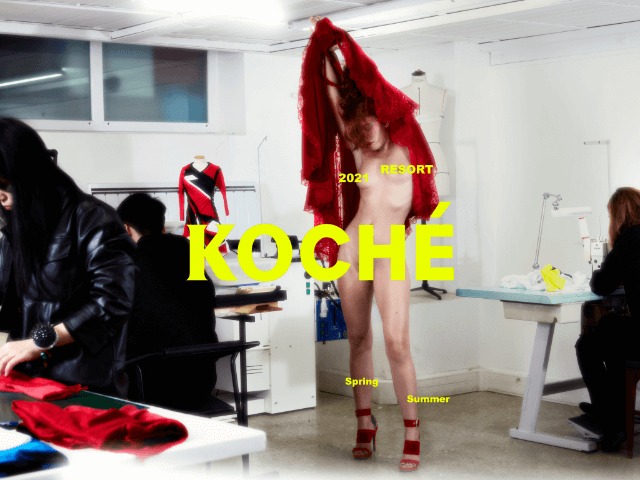 Голые модели и офисные растения: Koché выпустили рекламу круизной коллекции